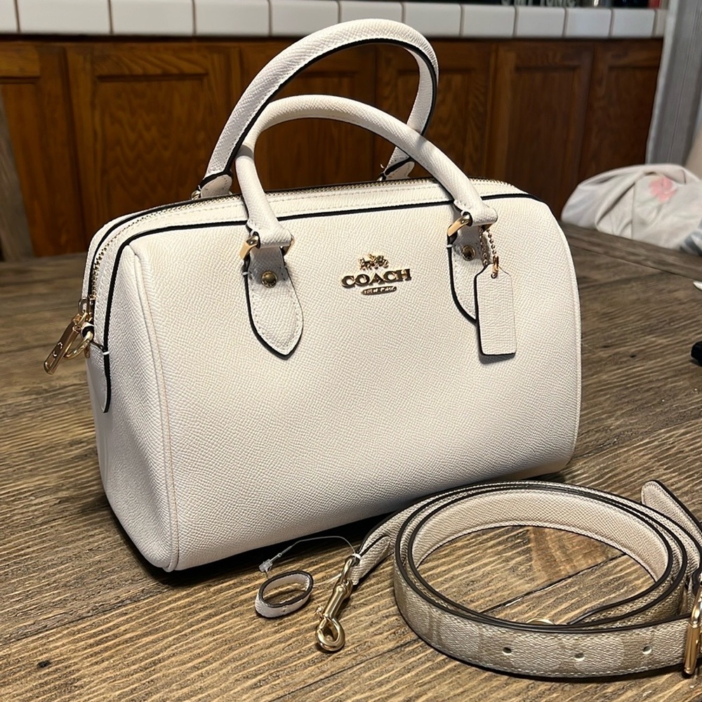 Coach Rowan Satchel Bag Chalk